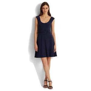 Lauren Ralph Lauren Womens Scoopneck Knee-Length Fit & Flare Dress Size 6
